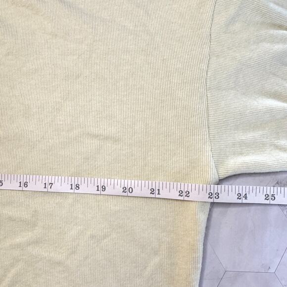 Madewell 1/4 Zip Mock Neck Womens Ivory XL Sweater Classic Chic Comfort in EUC - Picture 3 of 9